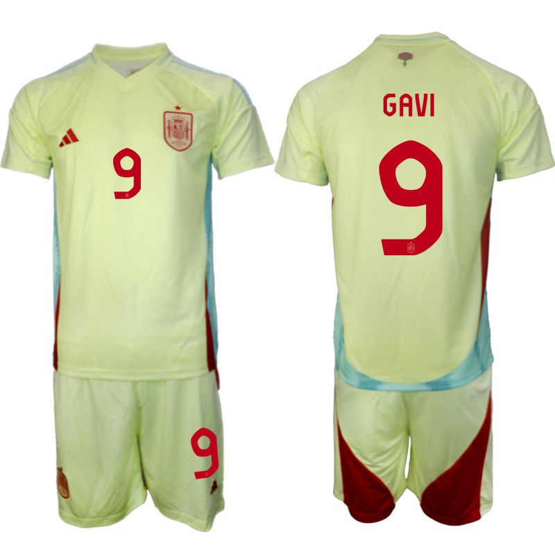 Men 2024-2025 Season Spain away green #9 Soccer Jersey->spain jersey->Soccer Country Jersey